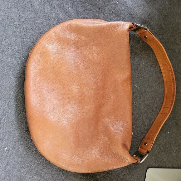 Michael Kors Brown Pebbled Leather Shoulder Bag Hobo Tote - Picture 5 of 12